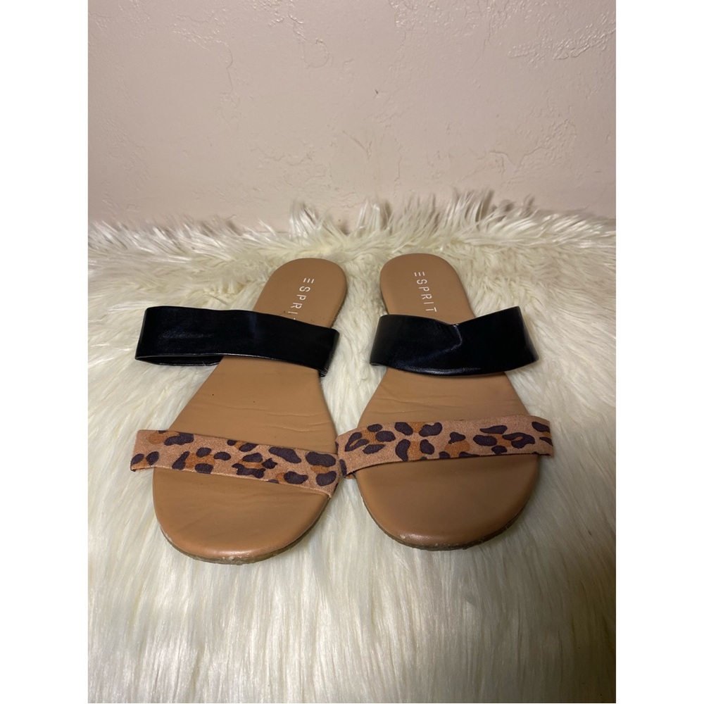 Leopard Strapped Flats